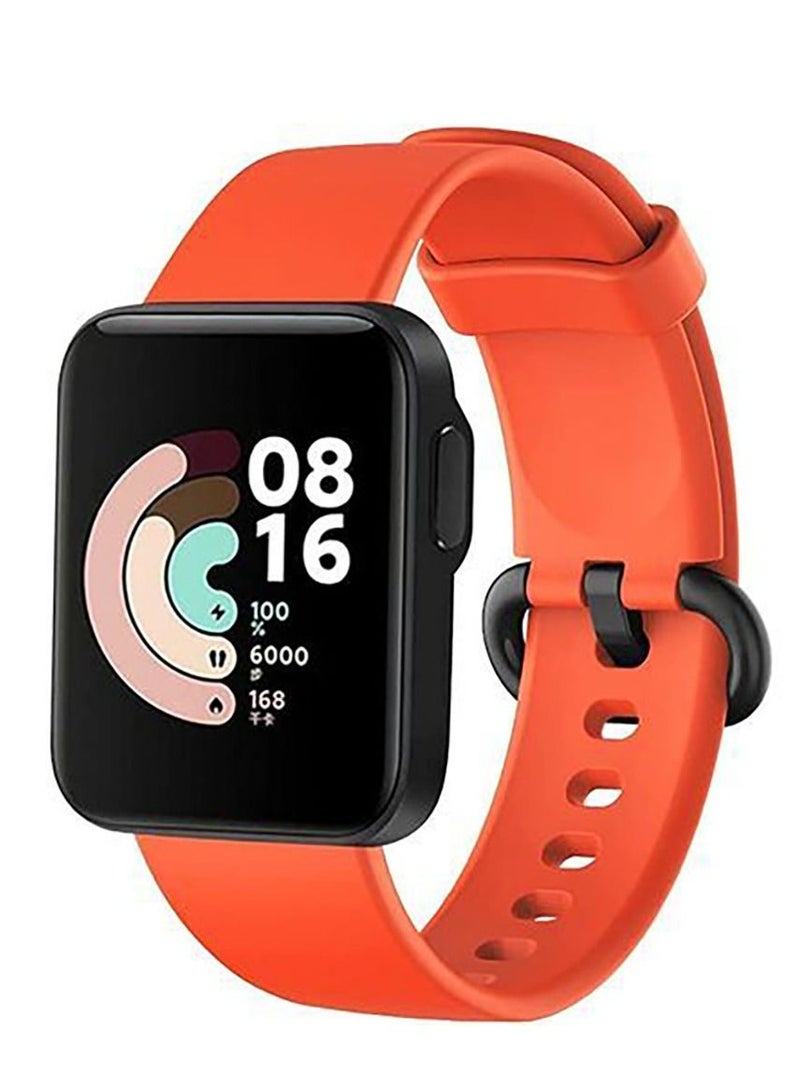 Redmi Watch 2 & Xiaomi Mi Watch 2 Lite Soft Silicone Replacement Strap With Amazing Design - Orange - Image 1