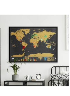 Cool Baby COOLBABY Poster Scratch-Off World Map Decal Luxury Scratch-Off Travel Map Designed For Travelers 82x60 cm  - Image 5