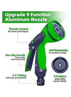 XiuWoo Garden Hose Reel Set, 22M Wall Mount Water Hose Reel with Nozzle, for Garden Watering and Car Washing  - Image 4