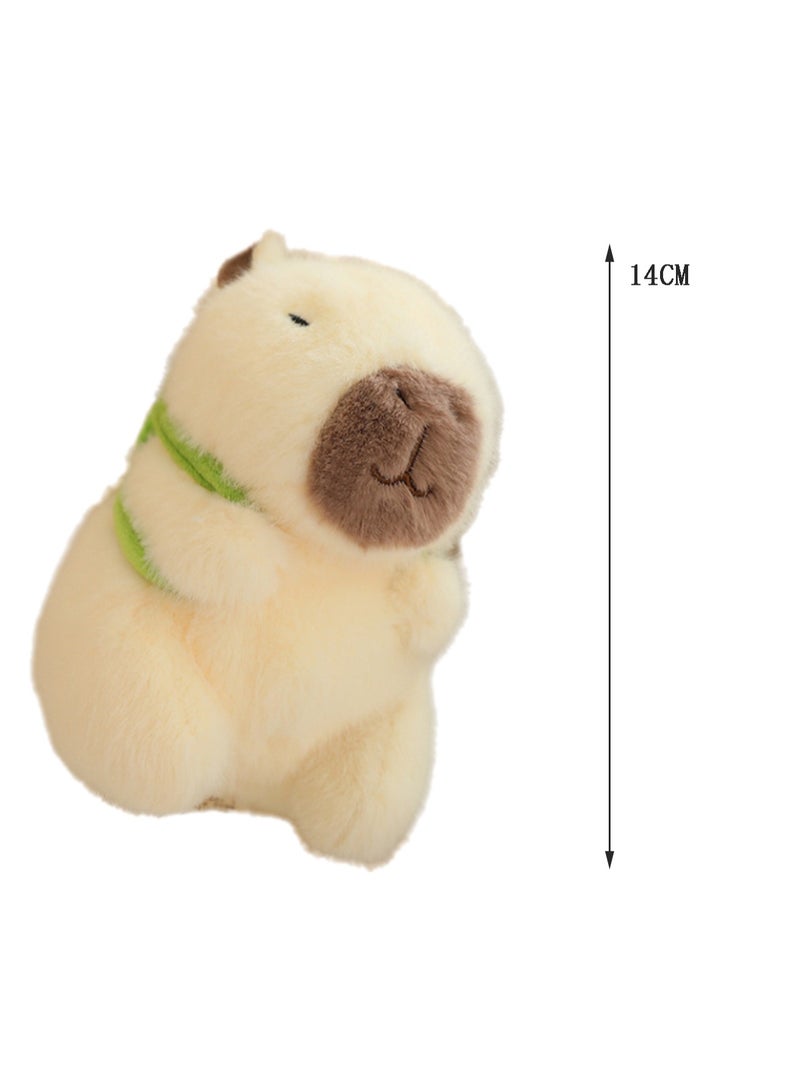 14 CM Cute Cute Cartoon Capibara Plush Toy Widgets Backpack Key Pendant For Girls And Boys All Ages Gift（Style 1） - Image 2