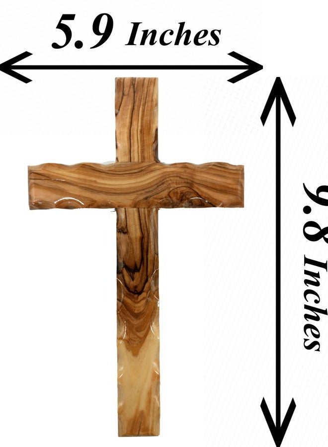 Zuluf Wall Hanging Olivewood Cross 25cm Wall Cross Christian Holy Gift (Ow-Crs-050) - Image 4