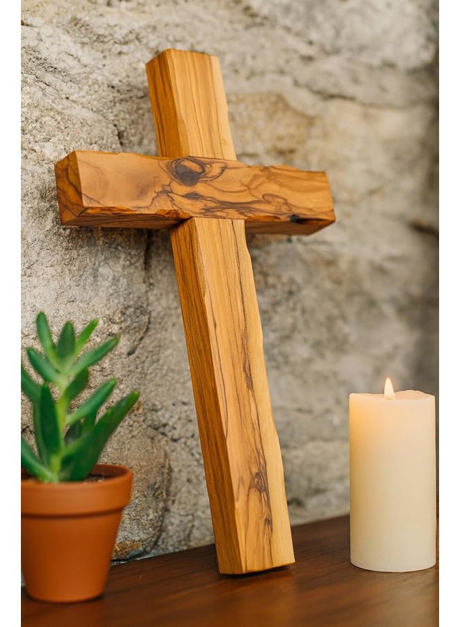 Zuluf Wall Hanging Olivewood Cross 25cm Wall Cross Christian Holy Gift (Ow-Crs-050) - Image 5