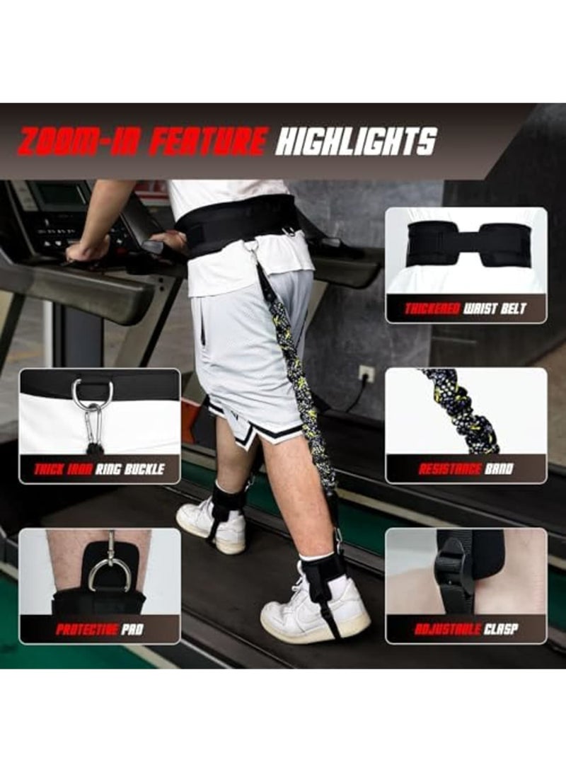 SYOSI Vertical Jump Trainer with Adjustable Ankle Strap & Belt - Leg Resistance Bands for Basketball, Football, Volleyball Training - Horizontal Workout Equipment for Explosive Jumps and Enhanced Strength - Image 5