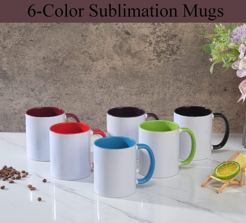 ABBSH Sublimation Mugs 11oz Blank Sublimation Coffee Cups Sublimation Mug Sublimation Mugs Bulk Sublimation balnk product6 Assorted Colors 12Pack (11OZ 6 Assorted Colors 12Pack) - Image 5