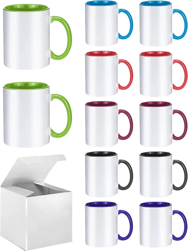 ABBSH Sublimation Mugs 11oz Blank Sublimation Coffee Cups Sublimation Mug Sublimation Mugs Bulk Sublimation balnk product6 Assorted Colors 12Pack (11OZ 6 Assorted Colors 12Pack) - Image 1