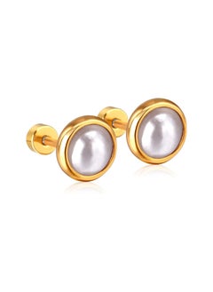 18G Pearl Screw Back Small Stud Earrings for Women Girls Minimalist 14K Gold Plated Surgical Steel Cartilage Tragus Piercing Studs Hypoallergenic for Sensitive Ears Valentine's Gift By Julia Store - pzsku/ZA33371BAAEF53951EE04Z/45/_/1716340657/bd1be2f9-1760-4ba6-a768-8c3238839c19