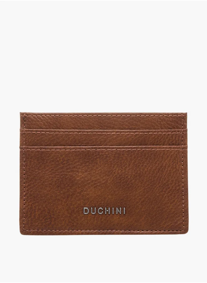 DUCHINI Men's Textured Cardholder with Open Top