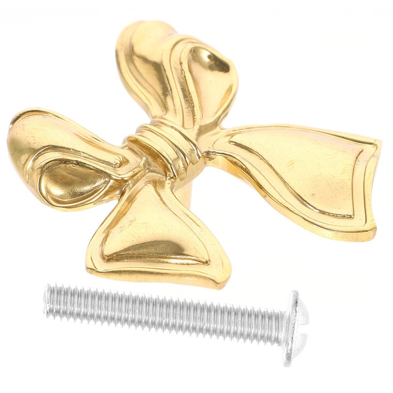 Brass Bowknot Cabinet Handles And Drawer Knobs For Kitchen Dresser Cupboard Hardware - Image 2