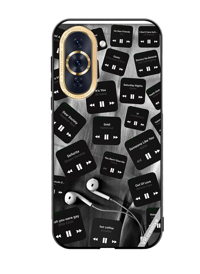 VR CREATIVE Protective Case Cover For Huawei Nova 10 Black Music Tags Design Multicolour - Image 1