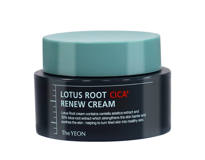 THE YEON Lotus Root CICA Renew Cream 50ml  169 fl oz For Dry Sensitive SkinCentella asiaticaDay and Night Moisturizer for Wrinkles Redness Dryness 