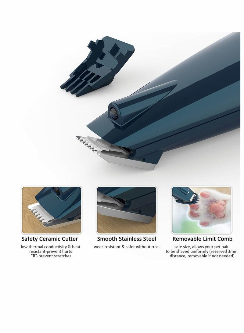 KASTWAVE Pet Foot Hair Clippers with LED Light Dog Grooming Clippers Cordless Pet Hair Trimmer Quiet Rechargeable Shaving Tool - Image 4