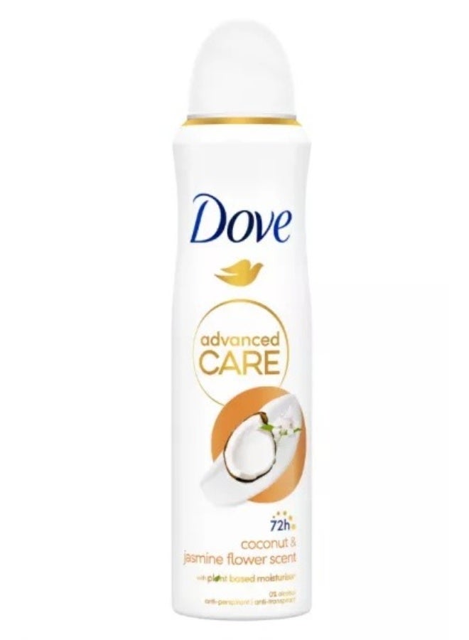 Dove Advanced Care Coconut & Jasmine Flower 72H Antiperspirant Deodorant Aerosol Spray 250ml 1 pc