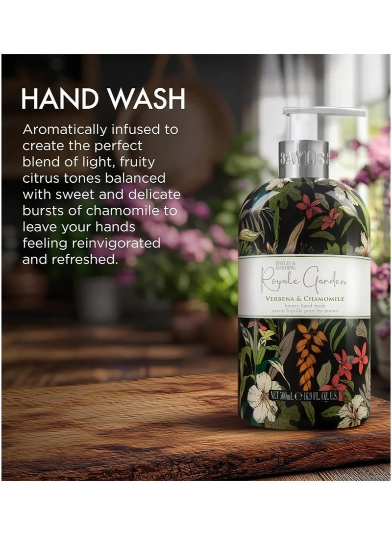 Baylis & Harding  Royale Garden Verbena and Chamomile Hand Wash, 500ml (Pack of 2) | Moisturizing and Refreshing | Floral Fragrance | Vegan  | Best Price UAE