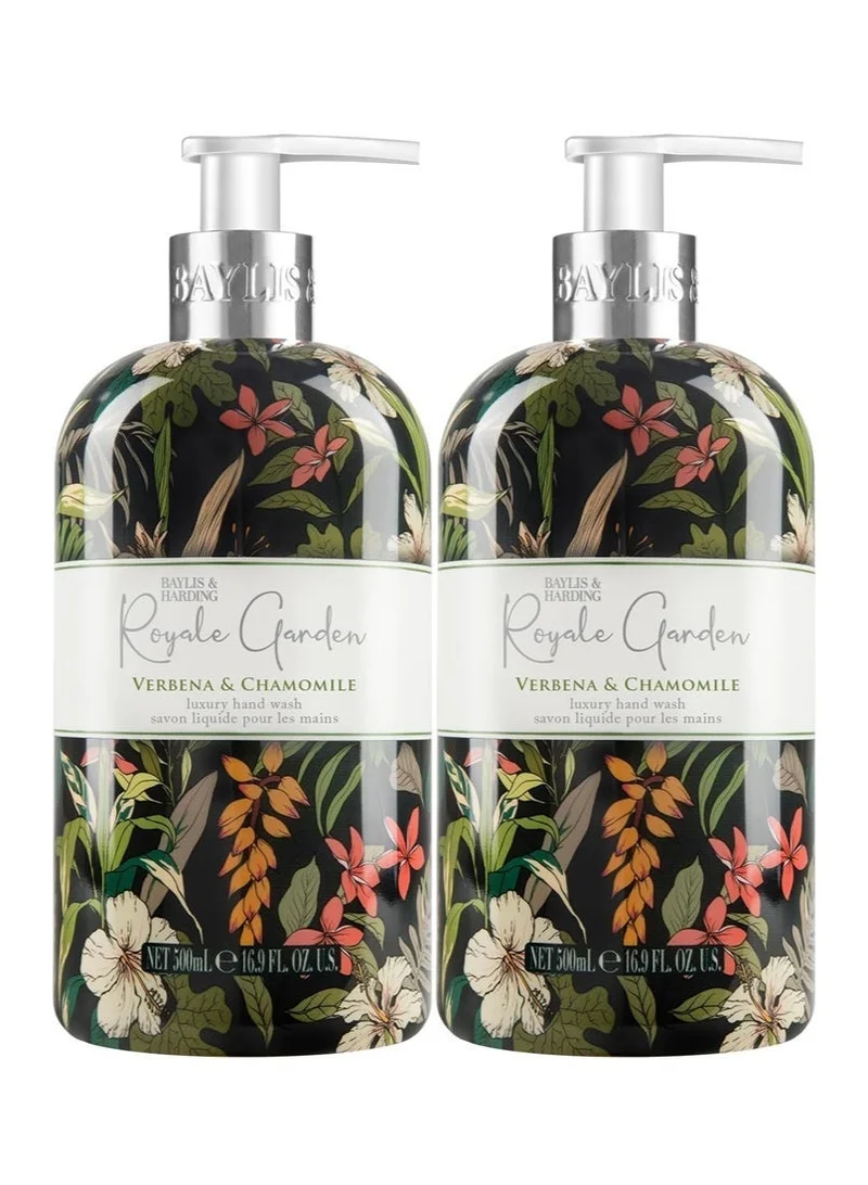 Royale Garden Verbena and Chamomile Hand Wash, 500ml (Pack of 2) | Moisturizing and Refreshing | Floral Fragrance | Vegan