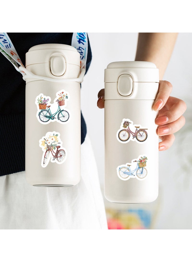 53Pcs Bike Stickers Pack for Kids Teens Adults, Colourful Bicycle Waterproof Vinyl Decals, Outdoor Sports Bicycle Race Stickers for Water Bottles Luggage Computer Skateboard Laptop Phone Case Bike - Image 5