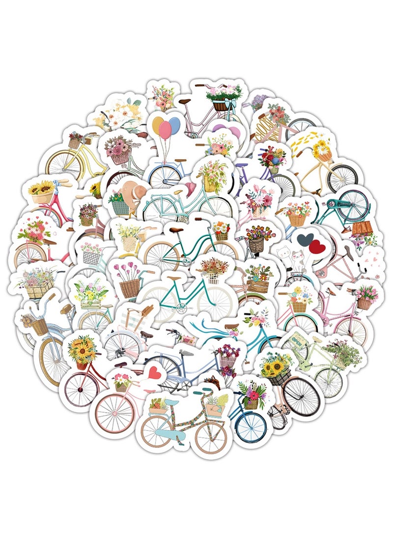 53Pcs Bike Stickers Pack for Kids Teens Adults, Colourful Bicycle Waterproof Vinyl Decals, Outdoor Sports Bicycle Race Stickers for Water Bottles Luggage Computer Skateboard Laptop Phone Case Bike - Image 4