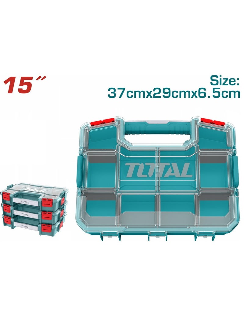 Total Tools - TOTAL Plastic Tool Case Storage Organizer 15 Inch TPBX1151 - Image 1