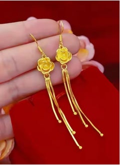 GOLDMAX Elegant 21k Gold Plated Drop Earrings For Women  - Image 1