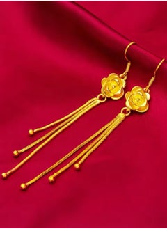 GOLDMAX Elegant 21k Gold Plated Drop Earrings For Women  - Image 2