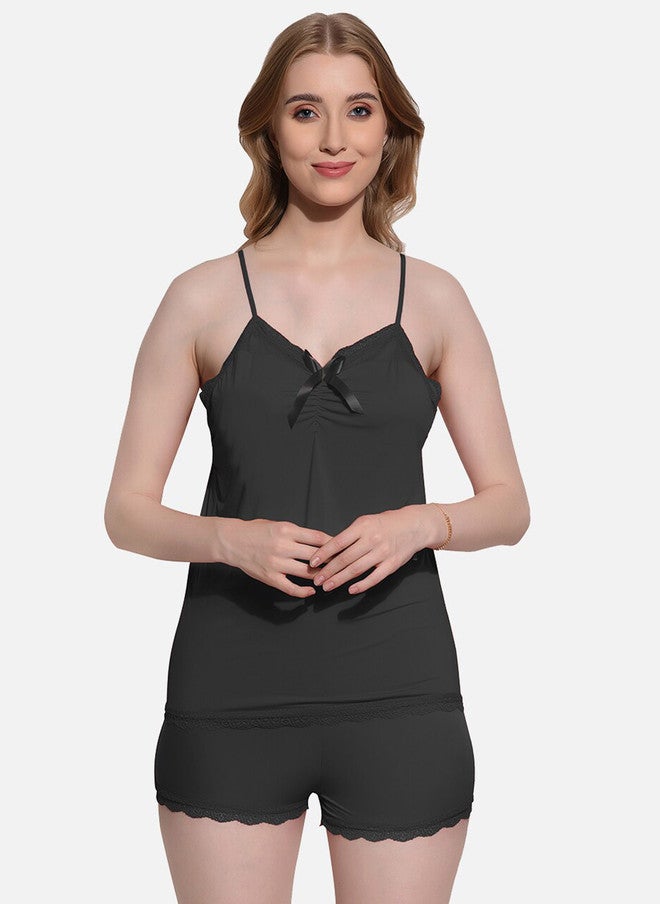 FIMS Pack Of 2 Night Suits - Cami Top and Shorts Set - Image 2