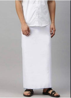 Plain White Cotton Arabic Wezar