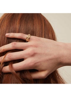 ORELIA LONDON Pearl Ridged Metal Ring  - Image 3