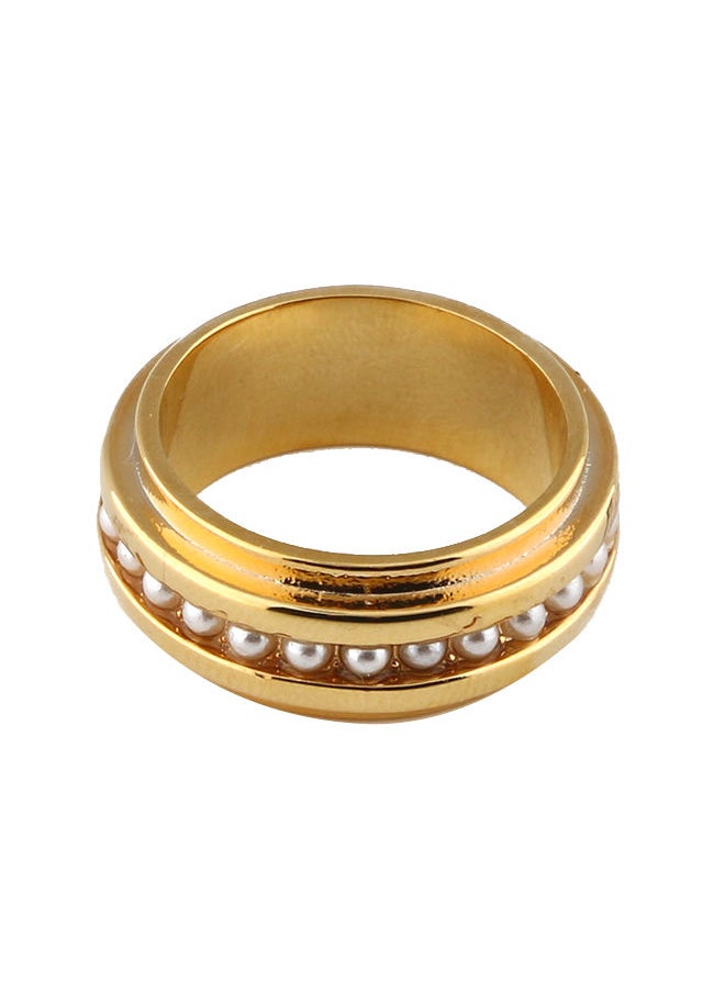 ORELIA LONDON خاتم معدني مزين باللؤلؤ  - Image 1