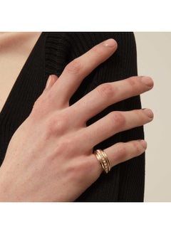 ORELIA LONDON Pearl Ridged Metal Ring  - Image 2