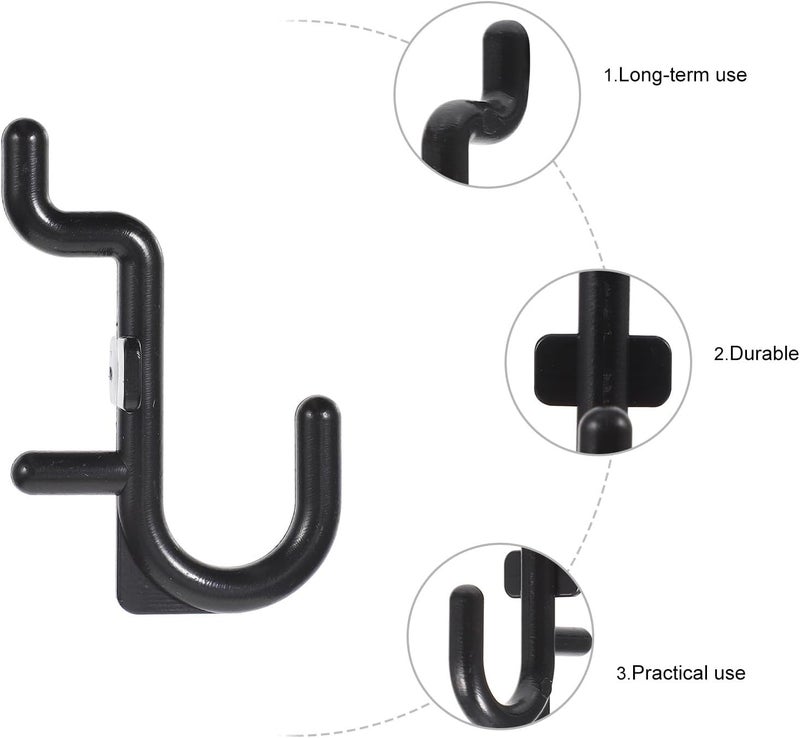 Garneck 100 Pcs J Shape Pegboard Hooks Metal Garage Storage Hooks for Workshop and Retail Organization - Image 3