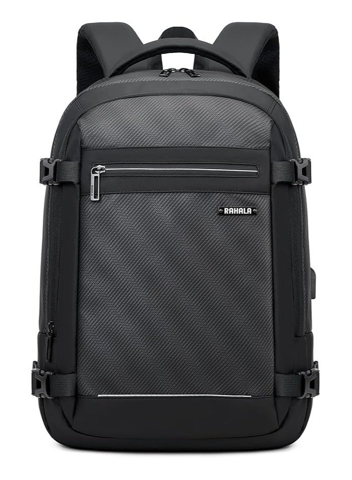 Rahala Backpack for Men 20L Office Travel Backpack Casual Laptop Bag with 15.6-inch Laptop Pocket Water-resistant Multi-pockets Large Capacity College Backpack EF92M-Black  - Image 1