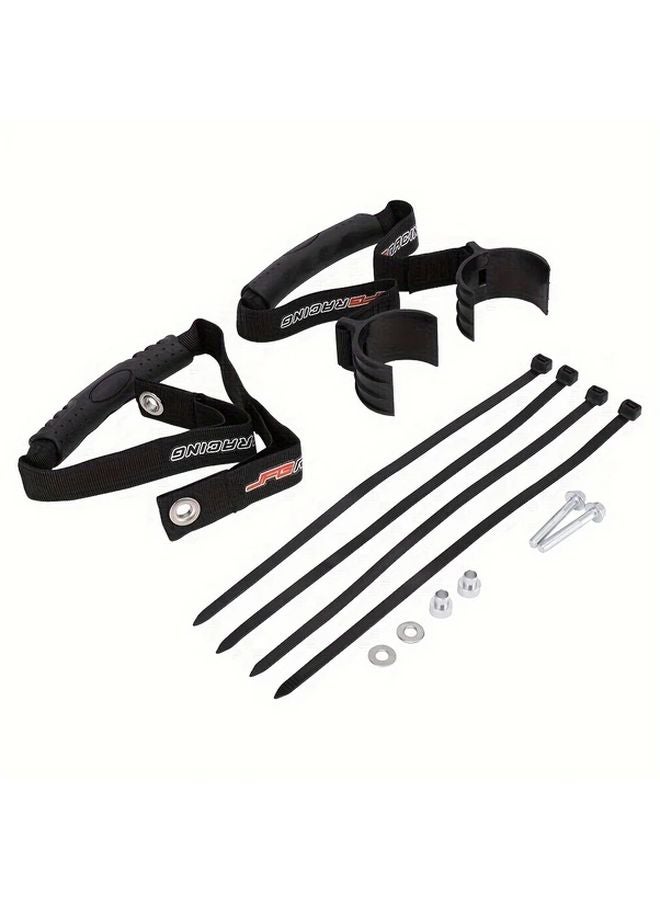 Black Universal Front Rear Tugger Tow Strap Pull Grab Seat Rope for Motorcycle Pit Bike - Image 1