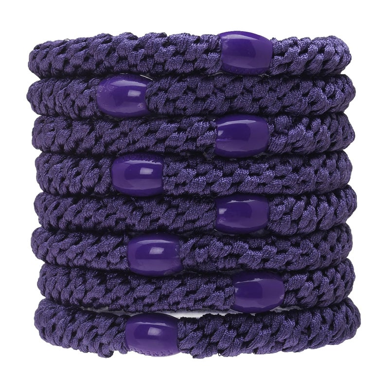 L Erickson Grab  Go Pony  Purple  8 Pack Ponytail Holder Hair Ties
