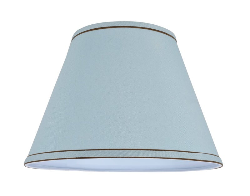 Aspen Creative 32183A Transitional Empire Shape Spider Construction Lamp Shade, Light Blue, 7" Top x 13" Bottom x 9-1/2" Slant Height - Image 2