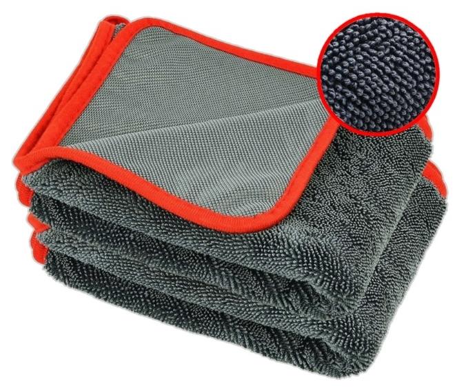 IONIC Professional Premium Microfiber Car Drying Towel, Ultra-Absorbent with Twisted Loop Technology, Streak & Scratch Free Drying for Cars (Grey) - Image 1
