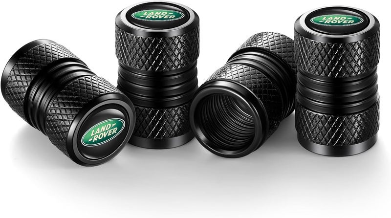 YHEESHIGN Tire Valve Stem Caps, Compatible with Land Rover Series Stem Cap Universal Car Air Cover Car Accessories for Cars, SUV, Truck, Motorcycles 4pcs （Black） - Image 4