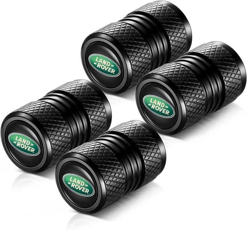 YHEESHIGN Tire Valve Stem Caps, Compatible with Land Rover Series Stem Cap Universal Car Air Cover Car Accessories for Cars, SUV, Truck, Motorcycles 4pcs （Black） - Image 5