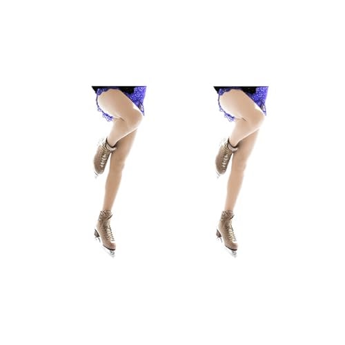 Kami-So Footed Ice Skating Tights | Figure Skating Tights For Women | Plush Fabric Soft Stretch Fit | Practice Competition Wear | Women Apparel | Long Wear | Soft | Light Tan | Adult Large/X-Large - Image 2