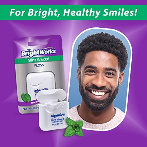 BrightWorks Dental Floss Mint Waxed - 55 Yards (Pack of 4) - Image 5