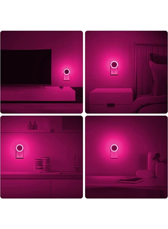 LED Round-shaped Plug-in Night Light Super Smart Socket Dusk to Dawn Sensor Lights - Image 2