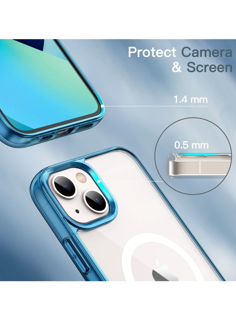 جي تيك جراب مغناطيسي لهاتف iPhone 13 mini متوافق مع الشحن اللاسلكي غطاء ممتص للصدمات مضاد للخدش - Image 4