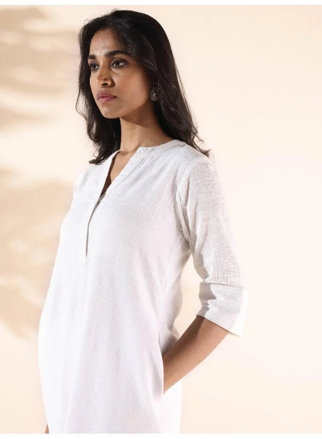ترو برونز trueBrowns White Cotton Relaxed Co-ord Set