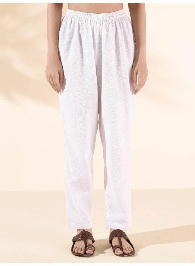 ترو برونز trueBrowns White Cotton Relaxed Co-ord Set