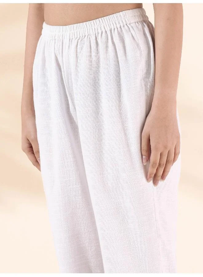 ترو برونز trueBrowns White Cotton Relaxed Co-ord Set