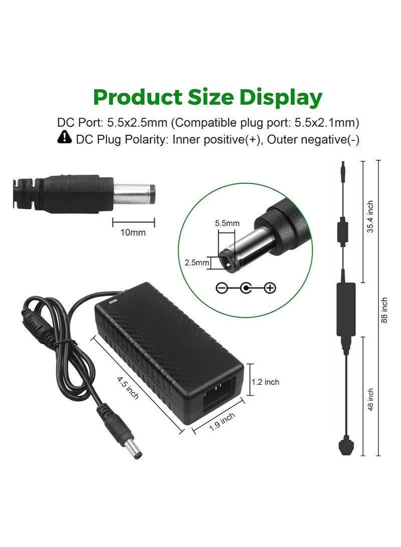محول الطاقة ELIKLIV 12V 3A AC 100-240V إلى DC 12 V 3000mA محول 36W 3 أمبير 12V / 3A LED سائق 5.5x2.5mm تلميح لشريط إضاءة LED كاميرا CCTV شاشة LCD