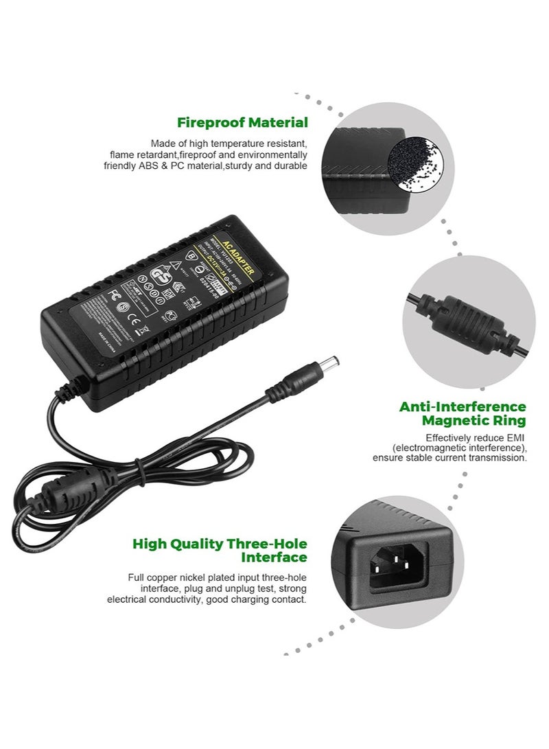 محول الطاقة ELIKLIV 12V 3A AC 100-240V إلى DC 12 V 3000mA محول 36W 3 أمبير 12V / 3A LED سائق 5.5x2.5mm تلميح لشريط إضاءة LED كاميرا CCTV شاشة LCD
