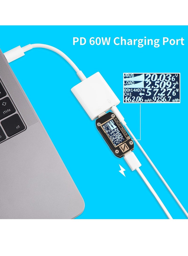 إلترازون USB C to 3.5mm Headphone Adapter and Charger,Type C to Aux Audio Jack with 60W PD Fast Charging For Stereo Earphones,Hi-Fi DAC Chip Support Lossless Music For iPad pro MacBook Pro/Air - Image 4