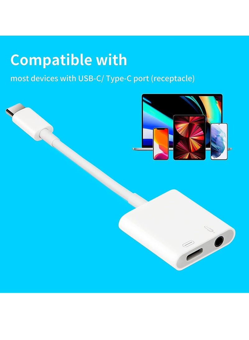 إلترازون USB C to 3.5mm Headphone Adapter and Charger,Type C to Aux Audio Jack with 60W PD Fast Charging For Stereo Earphones,Hi-Fi DAC Chip Support Lossless Music For iPad pro MacBook Pro/Air - Image 5
