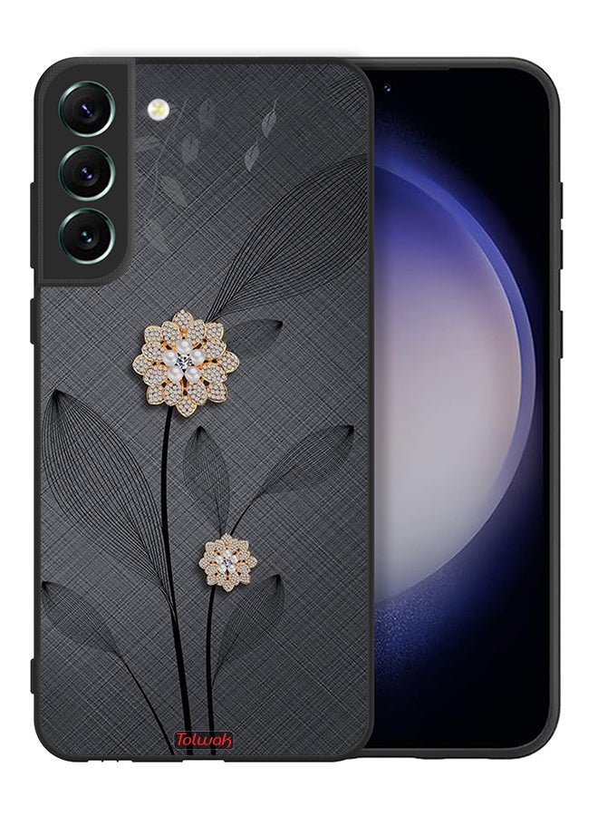 Tolwak Samsung Galaxy S21 FE 5G Protective Case Cover Diamond Flowers Art - Image 2