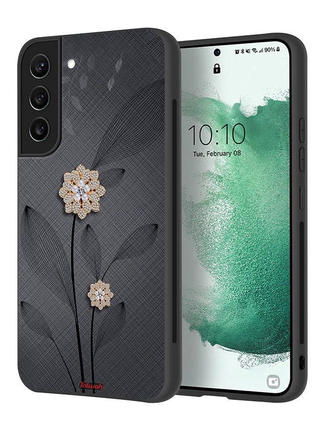 Tolwak Samsung Galaxy S21 FE 5G Protective Case Cover Diamond Flowers Art - Image 1