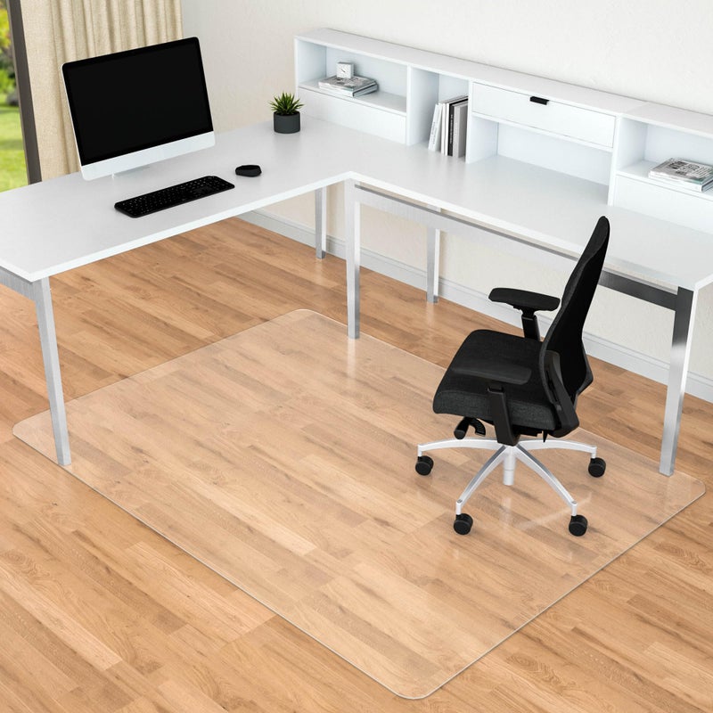 Naturei Office Chair Mat for Hard Floors 46 x 72 Large Floor Protector Mats Easy Rolling Desk Chair Mat for Hardwood Clear Easy to Clean Rectangle